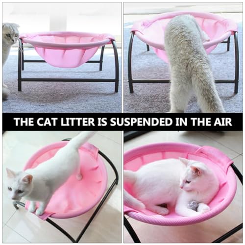 Lit de couchage surélevé pour chat structure autoportante en maille - 5