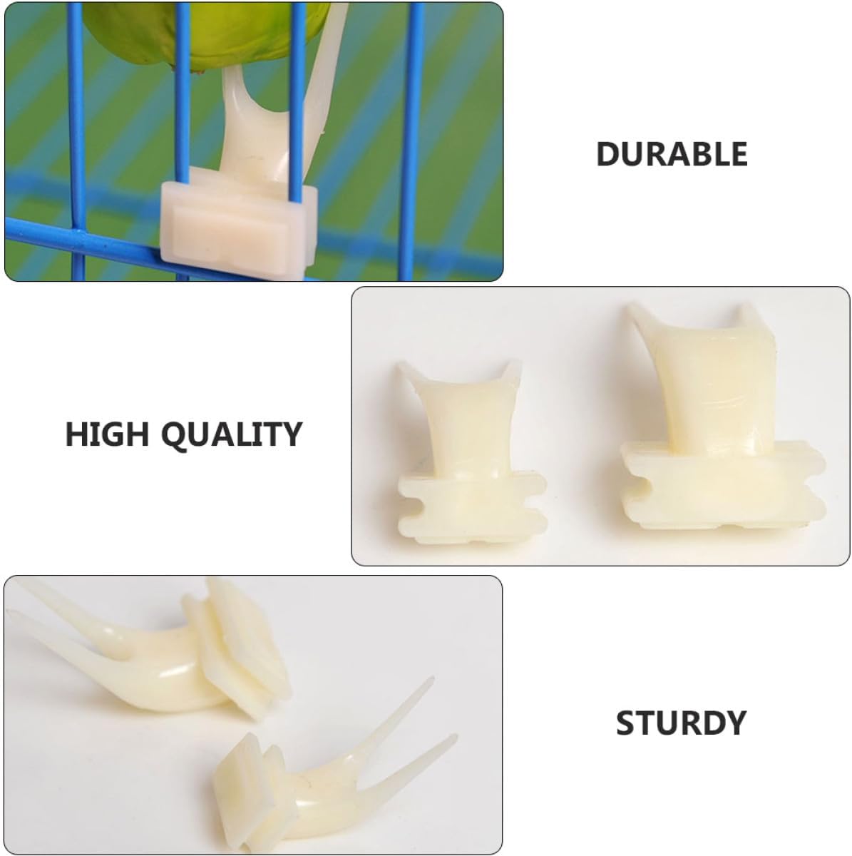 Bird Fruit Feeding Fork, Cage Install Feeder Tool, 20Pcs Plastic image 5