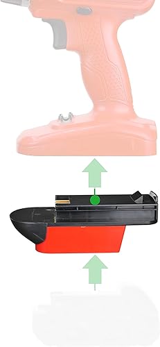 1 adaptador solo para herramientas inalámbricas Black & Decker Old de 18 V, compatible con baterías de litio rojas Milwaukee M18, solo adaptador