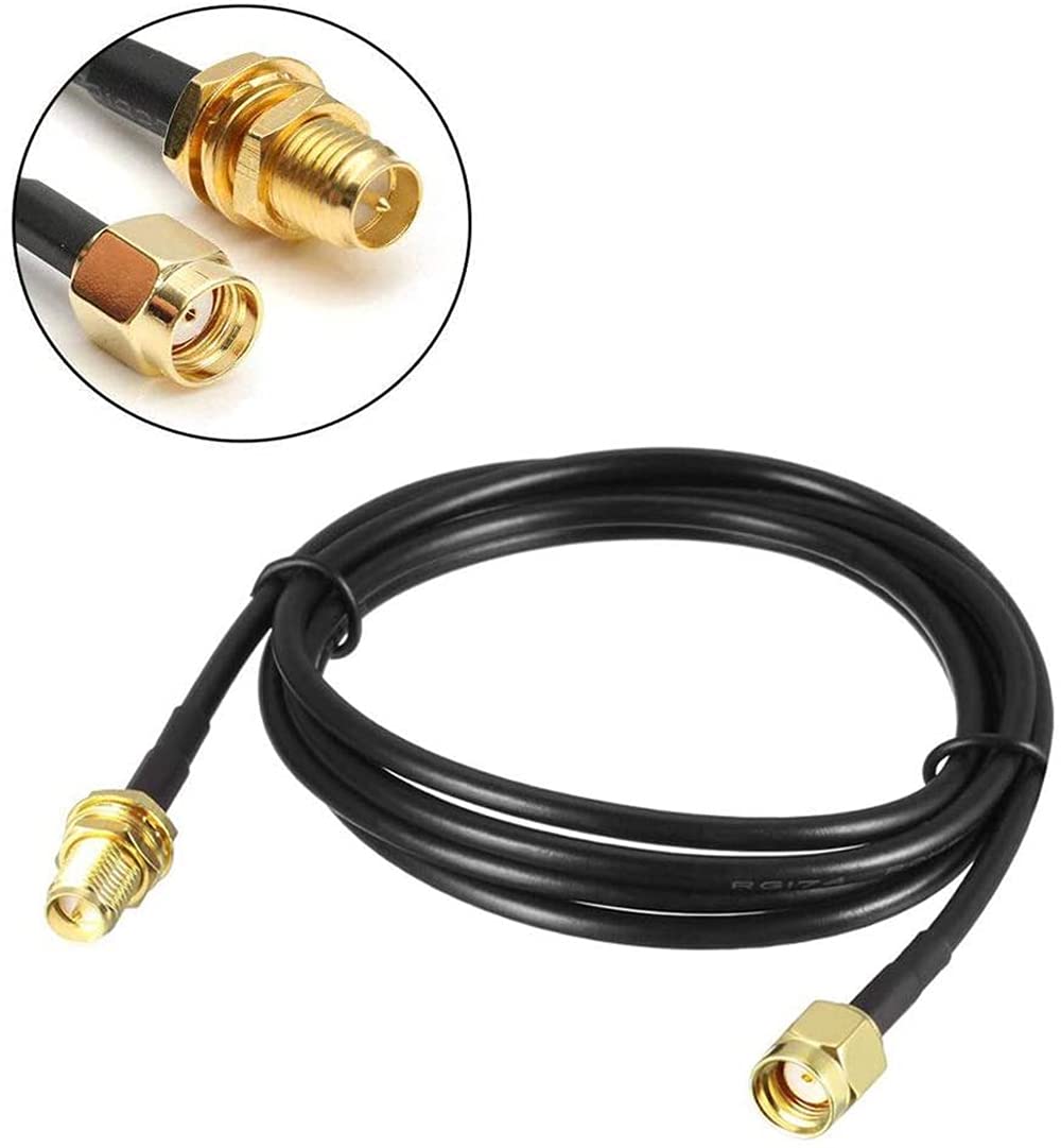 JOINSI 5-Pack 10ft WiFi Antenna Extension Coaxial Cable RP-SMA Male to RP-SMA Female for WiFi LAN WAN Router Bridge Antenna Security IP Camera Signal Booster Repeater Wireless Network Card Adapter