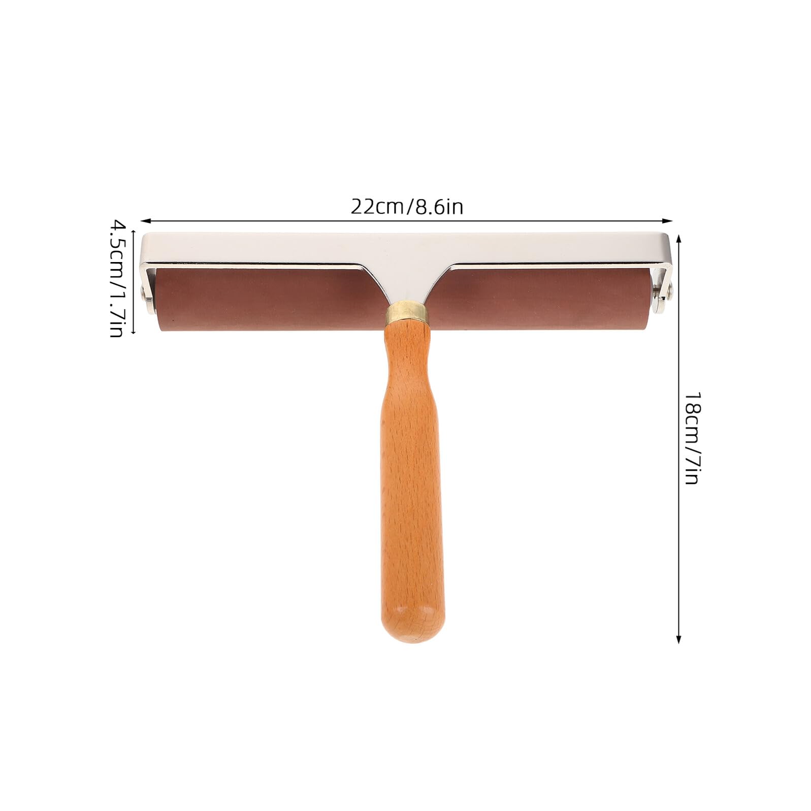 DECHOUS Rodillo de Goma para Impresión y Manualidades 20 CM Herramienta Práctica para Estampado y Pegamento Rodillo Multifuncional para Proyectos Artísticos y Bricolaje