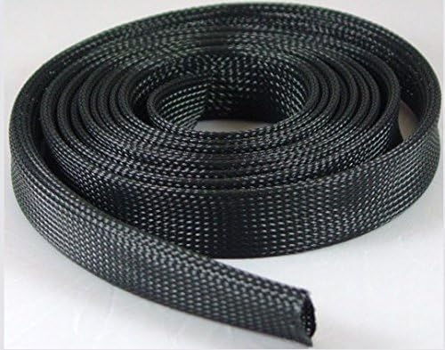 AVBcable.com ES-0125-BK, 1/8 Expandable Braided Cable Sleeving 100 f