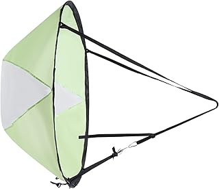 Portable Downwind Wind Sail Kit- Foldable Kayak Wind Sail- Foldable Paddle Board Accessories for Kayak Boats Sailing (Color : Vert)