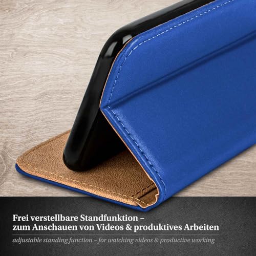 Étui en cuir synthétique supérieur bleu pour iPhone 12 Pro Max