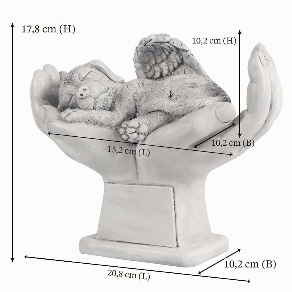 Personalisierter Gedenkstein für Hunde und Haustiere - Engel-Gedenkstatue Mit Gravur, Grabstein, Trauer-Geschenk für Verlorene Hunde