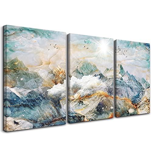 Abstract Canvas Wall Art For Living Room Canvas Prints Artwork Bedroom Wall Decor Abstract Mountain Landscape Painting Room Decor Pictures Artwork Office Wall Decorations Farmhouse Home Decor 3 Piece #TOP7