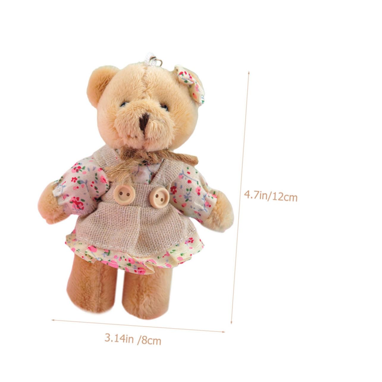 ERINGOGO Fashionable Couples Bear Keychain Unique Cartoon Bear Pendant for Bag Decor Random Style