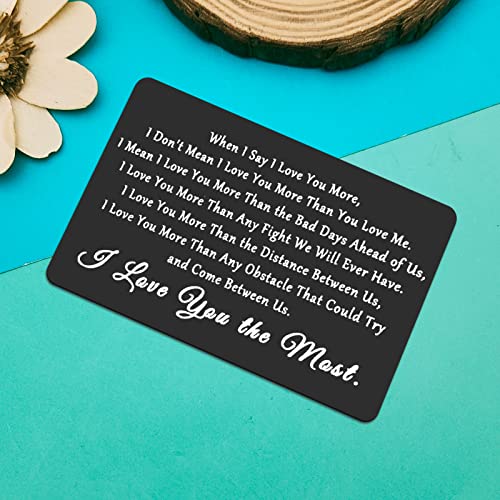 Metal Wallet Insert Card Gifts for Men Anniversary Valentines Day Gift for Husband Wedding Day Gift Couple Gifts Love Note Card Birthday Gifts Engagement Wedding Gift for Groom Fiance Boyfriend4