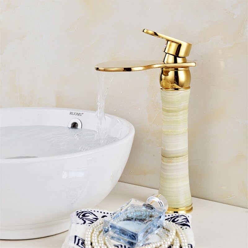 Mitigeur cascade laiton contre les éclaboussures de lavabo de salle de bains