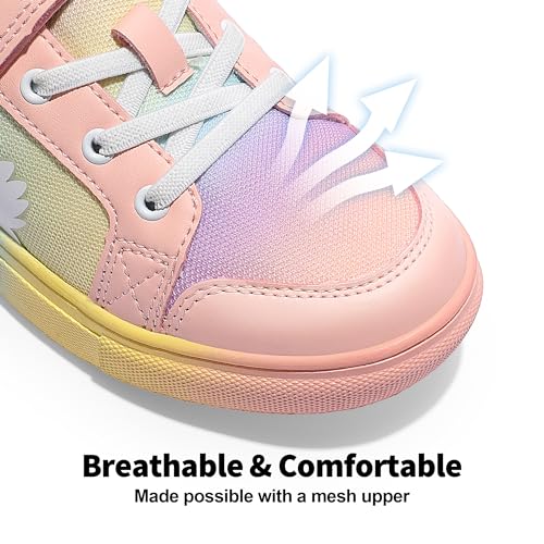 DREAM PAIRS Girls Sneakers School Shoes,Rainbow/Pink,7 Toddler - image 3