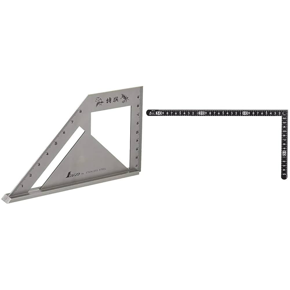 ちりツーキパター シンワ（工具） シンワ 止型スコヤ 標準型 62081 ステンレス製