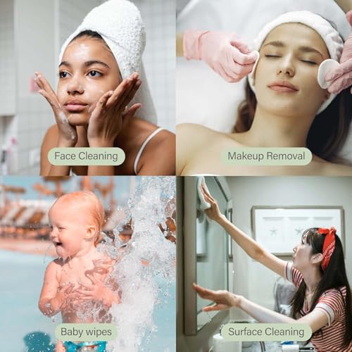Image of Unifree Facial Towel l Disposable Dry Wipes l 4 -pack Value Pack, 240 Count Towel,Absorbent,Reusable, Soft, Comfort Skincare