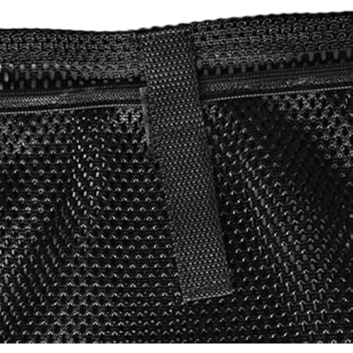 Jojomis Black Nylon Ocean Boat Yacht Model Canoe Dinghy Gear Storage Net Pouch, Side Pocket Fishing Accessories for Gear Box and Notepad, 30.5 x 17.8 cm