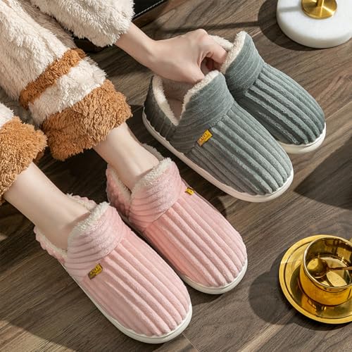 Pluffi Cozy Stylish Slipper, Pluffi Slipper Booties for Kids and Adult, Winter Cloud Slippers Warm Fuzzy Lining House Slippers(Gray,1-2 Big Kids)2