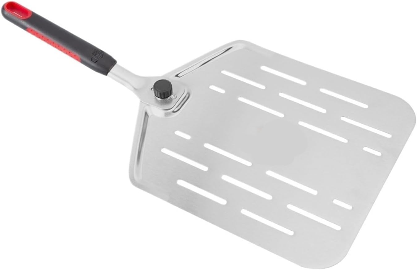 Folding Handle Pizza Peel Non Stick Stainless Steel 11 Inch Baker's Spatula Oven Tool Accessories Dishwasher Safe 21.5 Inch