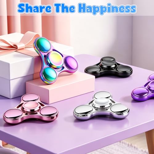 Image of ATESSON Fidget Spinner Toy, Ultra Durable Stainless Steel Bearing High Speed 3-5 Min Precision Brass Metal Finger Spinner, EDC ADHD Stress Relief Anxiety Relieves Reducer for Kids and Adults