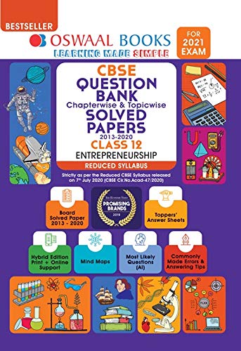 Oswaal CBSE Question Bank Class 12 Entreprenurship Chapterwise ...