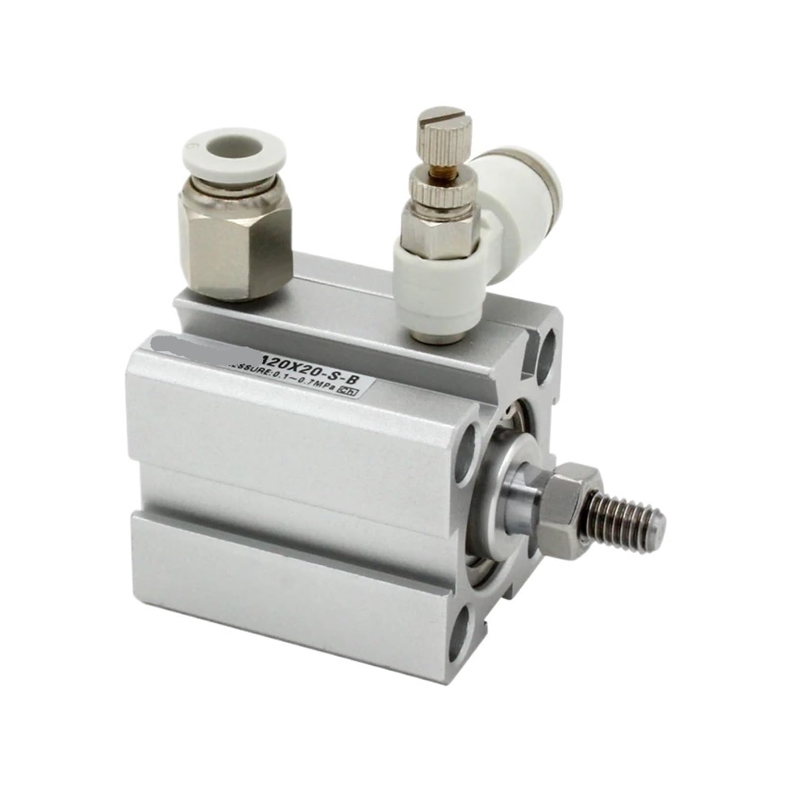 Cylindre pneumatique SA25X20 compact double effet avec filetage mâle