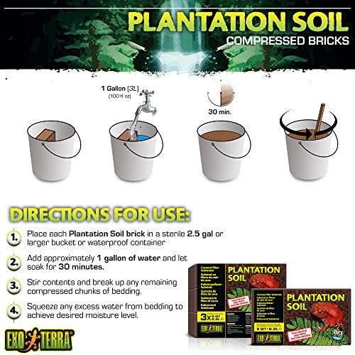 Exo Terra PT2771 Plantation Soil - 3 x 8 Quart (3 x 8.8 L) - 5