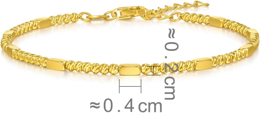 CHOW SANG SANG 999 24K Gold Chinese Gifting Collection Beads Bracelet for Women 18cm 95713B Price-by-Weight Approx. 3.36g Gold