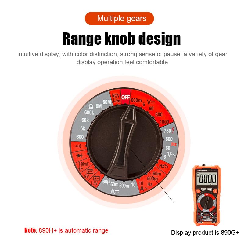Image of Victor /RuoShui 890H+ /890G+ multimeter Tester Voltage Current Resistance capacitance 1000a Tester(Victor 890H+)