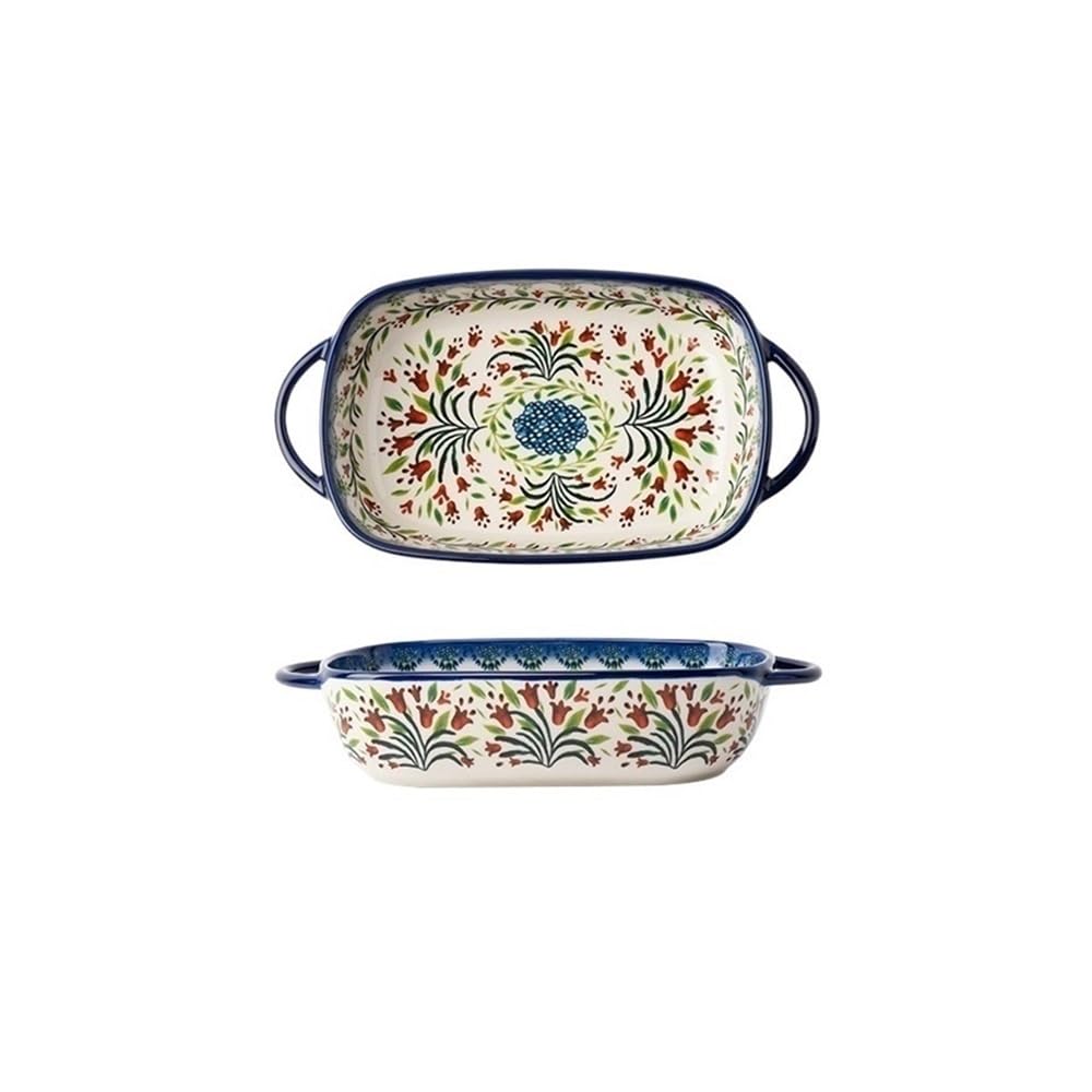 Plateau de cuisson en céramique pour de grands repas de famille et salades conviviales
