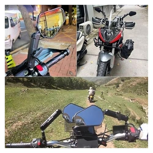 Espejos retrovisores moto plegables con ajuste angular de seguridad 5