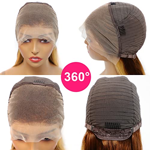 13X4 Hd Honey Blonde Bob Wig Human Hair 180% Density Highlight Ombre Lace Front Wig Human Hair Pre Plucked With Baby Hair 4/27 Short Straight Colored Lace Frontal Wigs For Black Women 12 Inch #TOP3