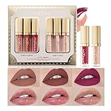 Mimore 6 piezas Set de pintalabios Kit de brillos de labios líquidos Terciopelo Mate Lip Glaze, lápiz labial duradero Glaseado de labios Impermeable Set de maquillaje de labios antiadherente (A)