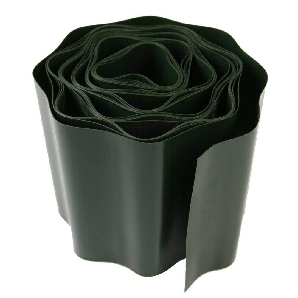 SolaDirect 9 metres of 10 cm High Green Flexible Plastic Garden Grass Lawn Path Edging Edge Border — image 1