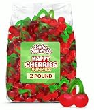 Happy Cherries Gummy Candy 2 Pound Bulk Bag - Chewy Cherry Flavored Gummi Candy for Candy Buffets, Party Treats & Snacks