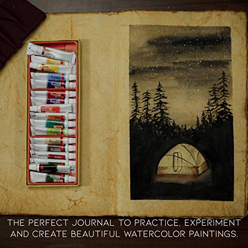 Stylo plume et carnet de calligraphie vintage en cuir A4 de style grimoire - 5