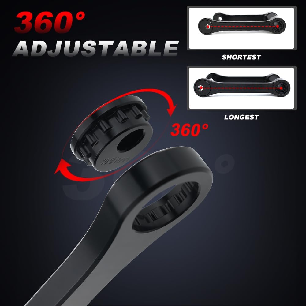 Xitomer 0.2-1.2'' Adjustable Lowering Link, Fit for CBR300R 2015-2024 / CBR250R 2011-2013 / CB300F 2015-2018, Suspension Links Lower kits Lowering(Black)