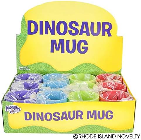 Rhode Island Novelty Dinosaurs Mugs Assorted Colors and Designs One Dozen