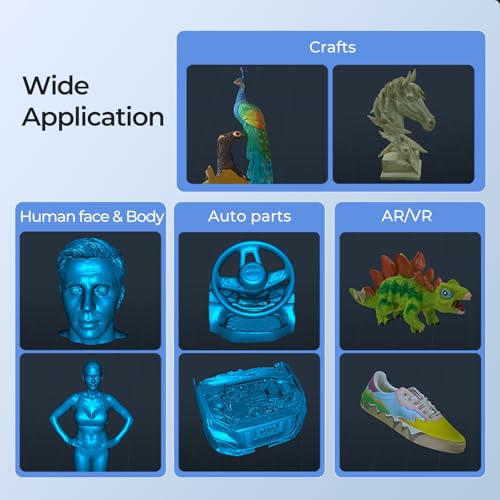 Image of Creality CR-Scan Ferret Pro 3D Scanner for Printing, 0.1mm Accuracy & 60FPS Wireless Scanning with WiFi6 /Anti-Shake, Full-Color Handheld Scanner Compatible with Win /Mac /iOS /Android