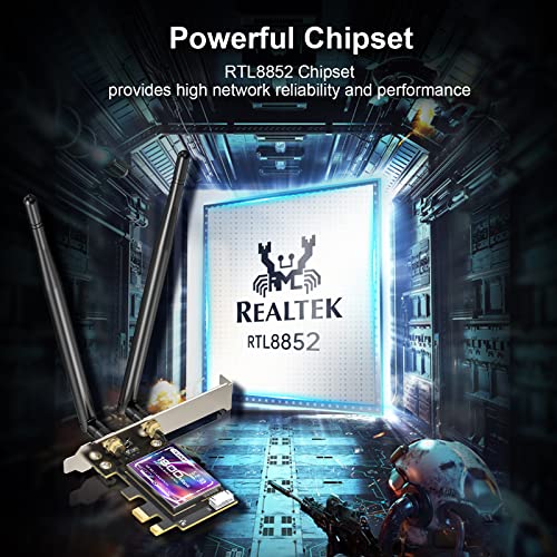 Edup Love Pcie Wifi 6 Card Ax1800M Bluetooth 5.2 Adapter For Desktop Pc, 2.4Ghz/5.8Ghz Dual Band Wireless Pci Express Internal Network Card Support Windows 10/11 64-Bit #TOP5