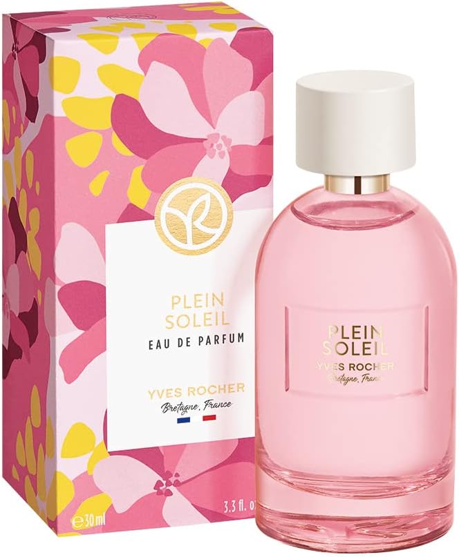 Yves Rocher Pleines Nature, Eau de Parfum Plein Soleil, weelderig licht, glinsterende natuur, 1 x verstuiver 30 ml