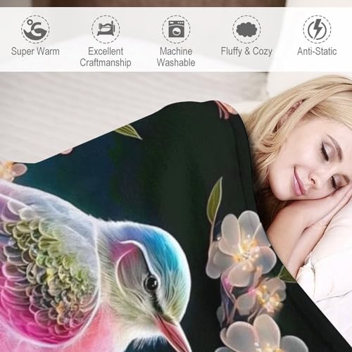 Couverture de lit oiseau en flannel douce 140x180cm - 4