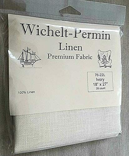 Wichelt Permin Premium Linen, 28 Count, Ivory