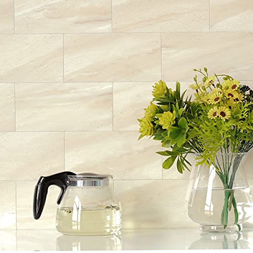 Benice Peel And Stick Backsplash Large Bathroom Subway Tiles,Peel And Stick Tile Kitchen Backsplash Tiles,Shower Tiles Peel And Stick Wall Tiles Waterproof (23 Tiles) Beige #TOP4