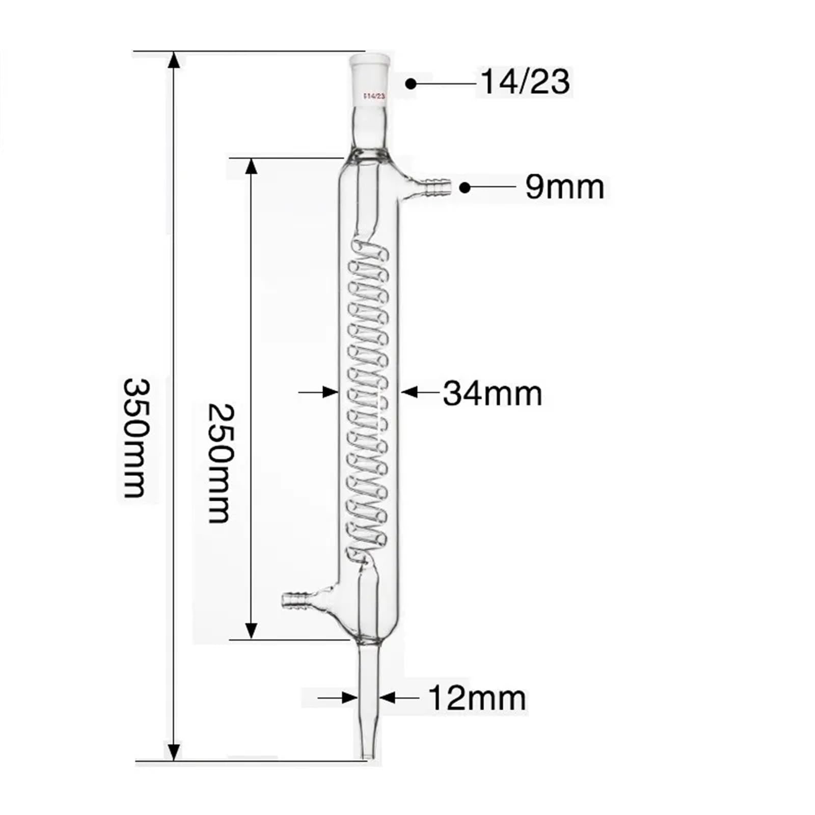 Uso del matraz de destilación del condensador de la unidad del aparato de destilación(250ml 24x19)