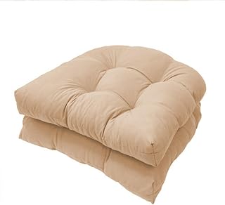Pack 2 Cojines Lounge Exterior, Cojin Asiento Muebles Mimbre Jardín, Suave y Acogedor Impermeable Cojín de Sillón, Ideal para Comedor Terraza Sala y Restaurante O