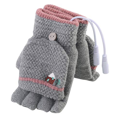 oenbopo USB Heated Gloves Men Women Winter Electric Heating Warm Sports Gloves Mitten