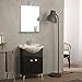 Produktbild KIAMAMI VALENTINA MOBILETTO SALVASPAZIO Grigio Antracite ARREDO BAGNO 58 cm Con LAVABO E Specchio