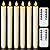 Homemory Real Wax LED Flameless Taper Candles with Remote Timer, 9.6 Inches Ivory Candlesticks, Dripless Battery Operated 3D Flickering Flame for Fireplace Xmas Halloween