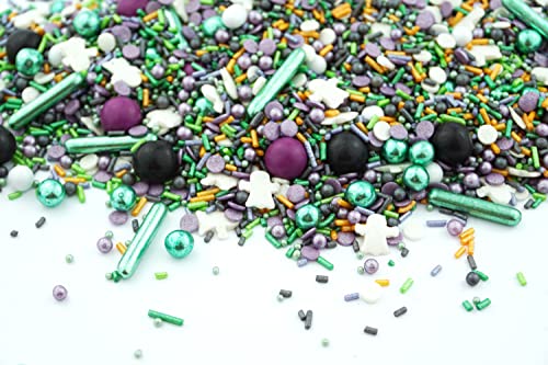 Super Streusel GruselBibberBuh Halloween Essbare Tortendeko für Kuchen, Torten, Muffins, Kekse und Plätzchen mit Gespenstern (90 g)