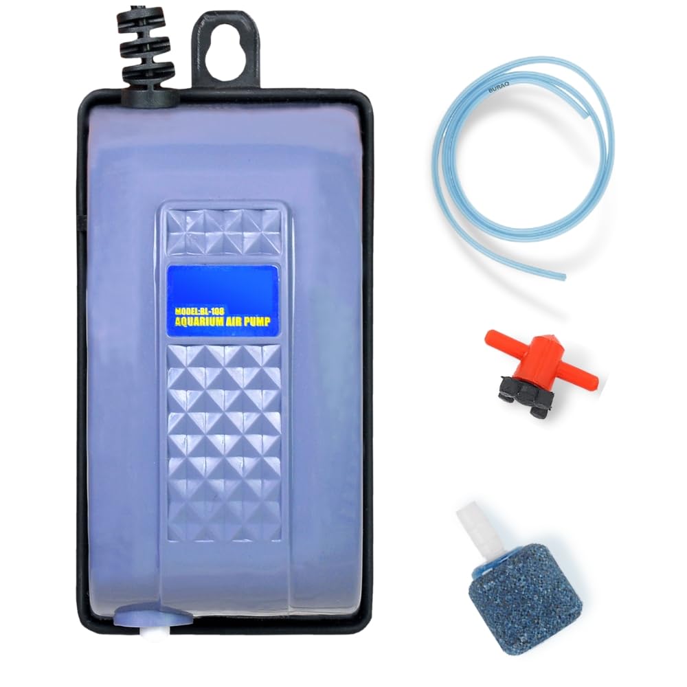 Buraq Pets Basic Aquarium Air Pump Set Aquarium Oxygen Efficient, Quiet, & Reliable Fish Tank Accessories for Healthy Aquatic Life (Basic | Advance | Pro | Complete) (B08NJZHNPV) Amazon Price History, Amazon Price Tracker
