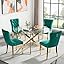 Table With 4 Green Chairs Table With 4 Green Chairs