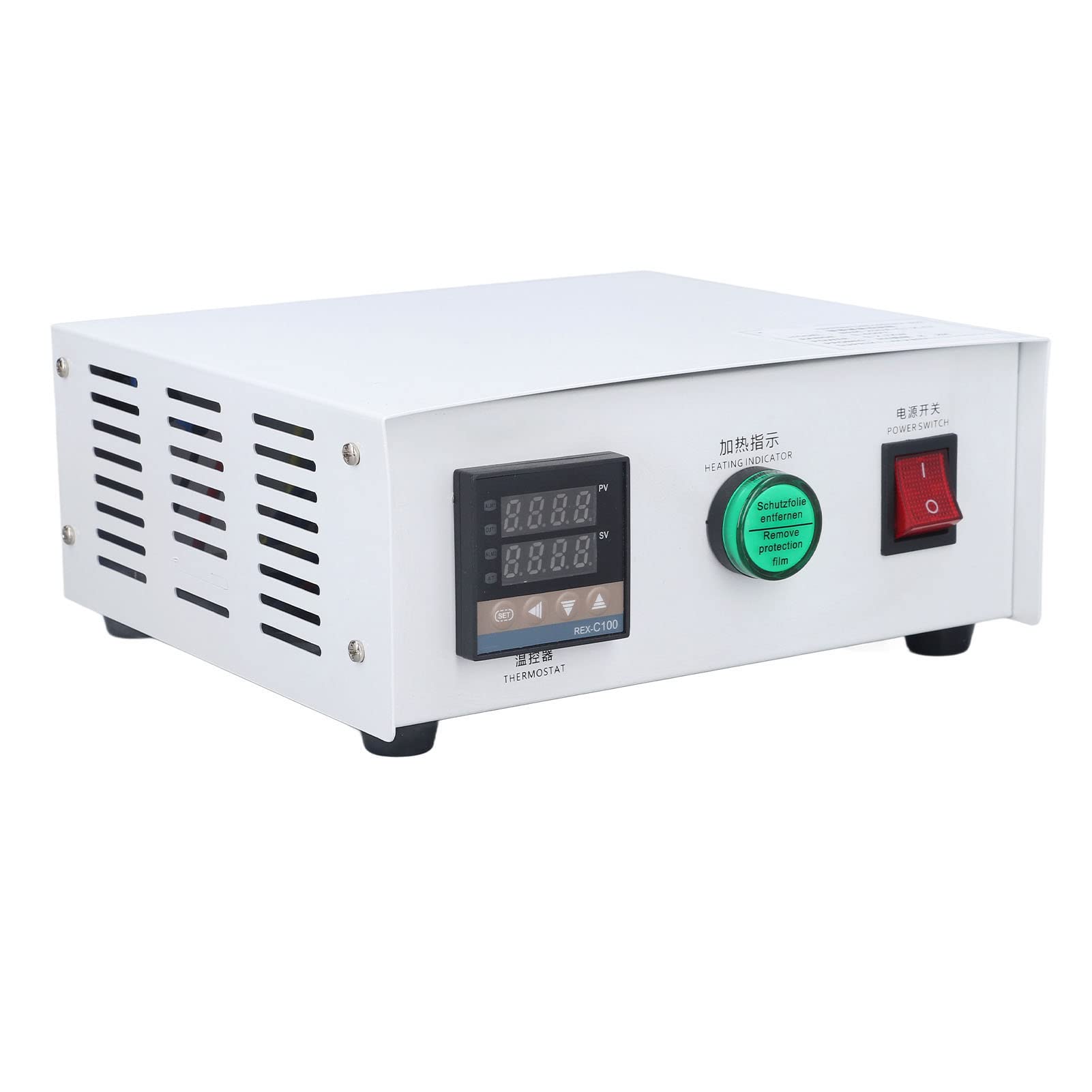 Cocoarm Controlador de Temperatura de Calor Kit de Controlador de Temperatura PID de Acero Inoxidable AC220V 32 a 752 Fahrenheit K Salida SSR de Termopar para Hornos Tanques de Agua Moldes (o)
