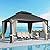 SUNSHINE VALLEY 12'x14' Hardtop Gazebo, Permanent Aluminum Outdoor Gazebo with Galvanized Steel Double Roof & Gutter System, Heavy Duty Patio Pavilion Canopy with Netting and Curtains for Deck, Garden